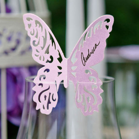 Laser Expressions Butterfly Die Cut Card Standard Paper White