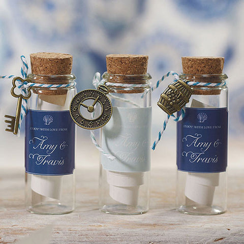 Small Glass Bottle With Cork Stopper Wedding Favor