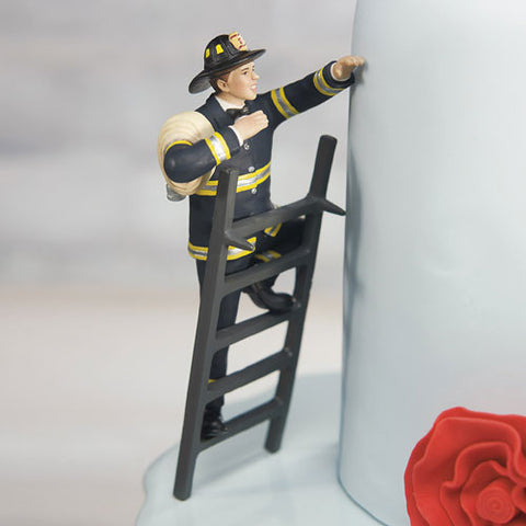 "To the Rescue!" Fireman Groom Figurine