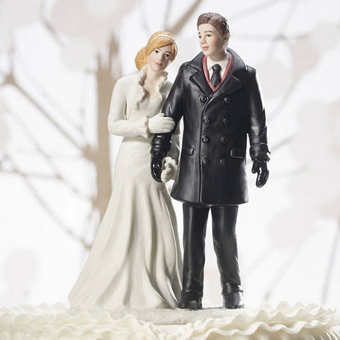 Winter Wonderland Wedding Couple Figurine