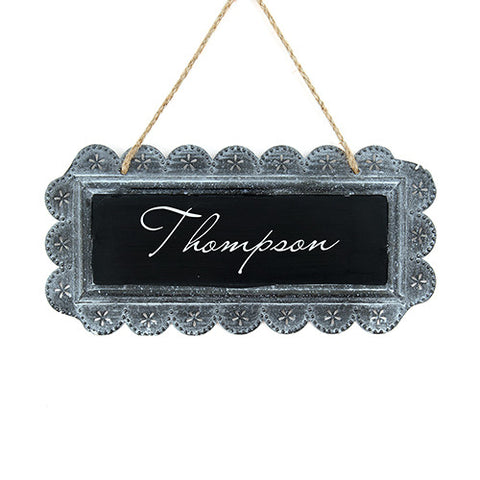 Large Tin Chalkboard Sign - Personalized