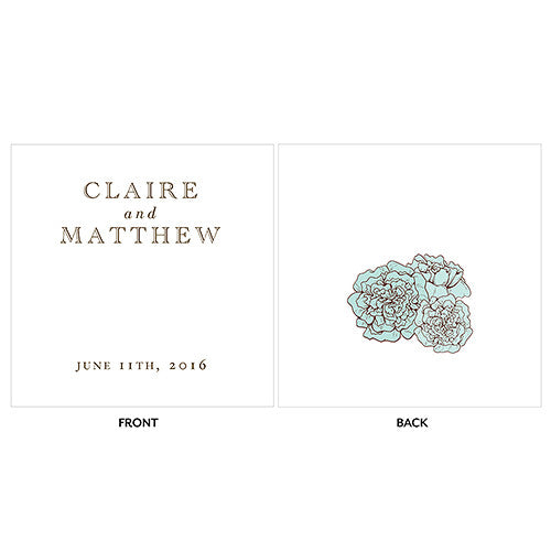 Burlap Chic Personalized Clear Acrylic Block Cake Topper