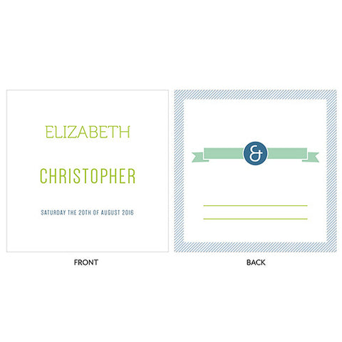 Smart Type Personalized Clear Acrylic Block Cake Topper Daiquiri Green