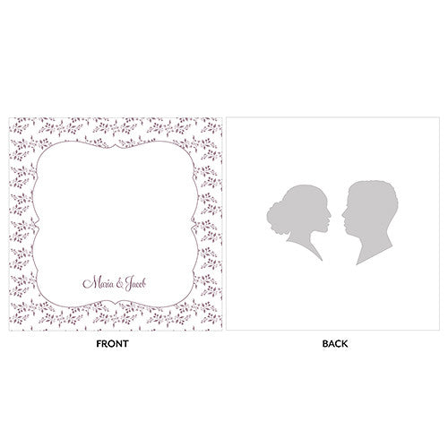 Silhouette Engraved Personalized Acrylic Block Cake Topper