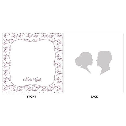 Silhouette Engraved Personalized Acrylic Block Cake Topper