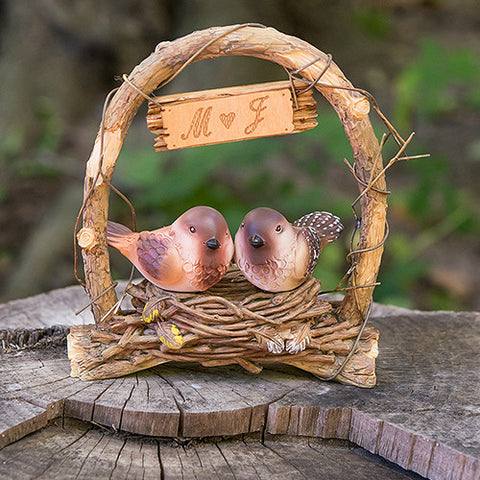 "A Love Nest" - Love Birds in Archway Cake Topper