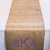 Geo Marble Personalized Burlap Table Runner (120" / 3.0m long) Lavender