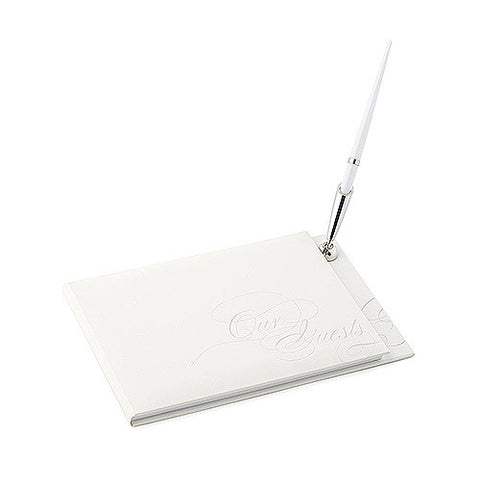 Pure Elegance Special Occasion Guest Book And Pen With Blank Pages Gold