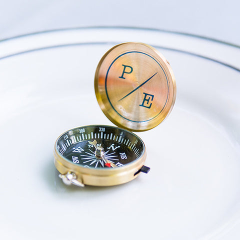 Gold Compass Wedding Favor Gold