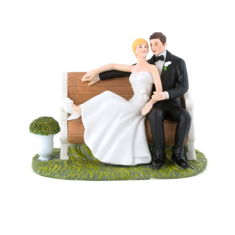 Sitting Pretty on a Park Bench – Couple Figurine