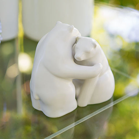 Interlocking Bear Hug Cake Topper Figurine Set