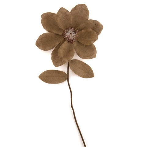 Oversized Decorative Stemmed Jute Flower Mocha Mousse