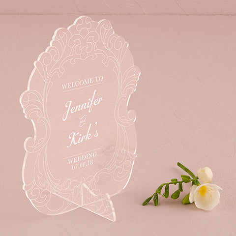 Contemporary Baroque Diecut Acrylic Sign