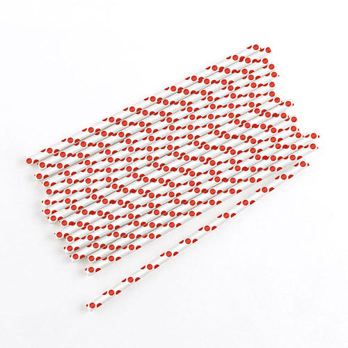 "Sippers" Polka Dot Paper Straws Lemon Yellow