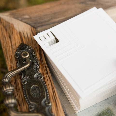 Cubist Laser Embossed Stationery