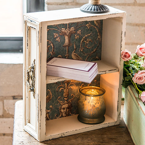Vintage Inspired Display Drawer with Shelf