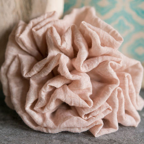 Fabric Ruffle Flower - Large Putty Grey