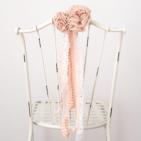 Fabric Ruffle Flower - Medium Mocha Mousse