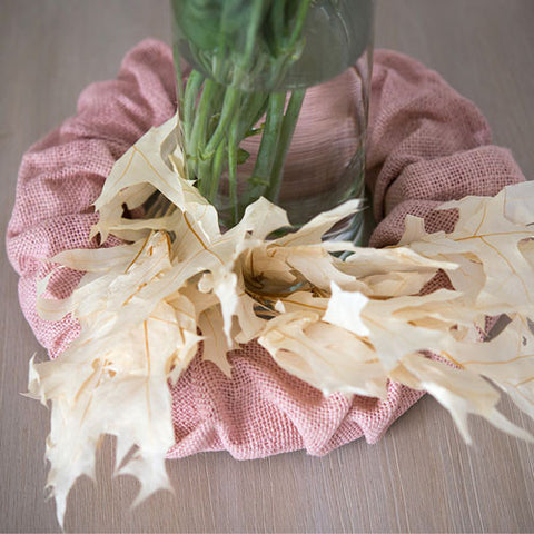 Small Ruffled Burlap Wreath in Vintage Pink Vintage Pink