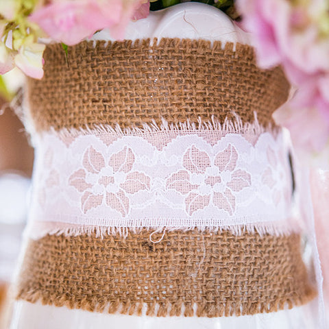 Burlap Wrap by the Roll Wide Ivory