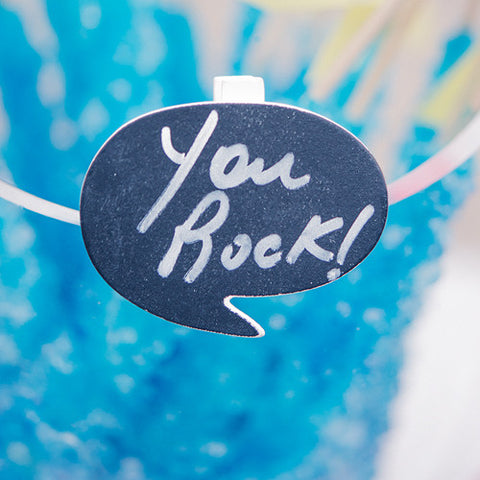 Speech Bubble Chalkboard Clips White