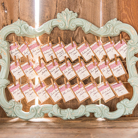 Open Ornate Vintage Inspired Frame in Aged Green Daiquiri Green