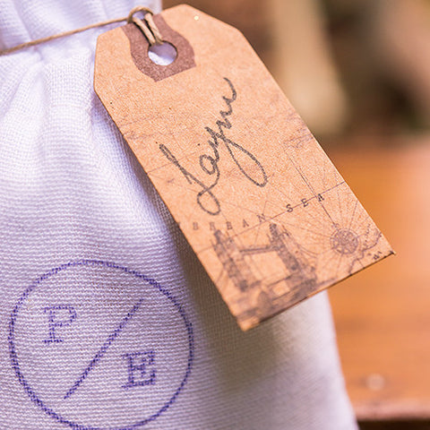 "Global Destinations" Vintage Paper Shipping Tags with Twine Ties