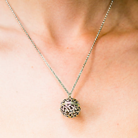 Filigree Silver Locket Necklace