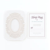 Pearls and Lace Laser Embossed Accessory Cards with Personalization Daiquiri Green