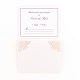 Pearl Romance Laser Embossed Accessory Cards with Personalization Lavender