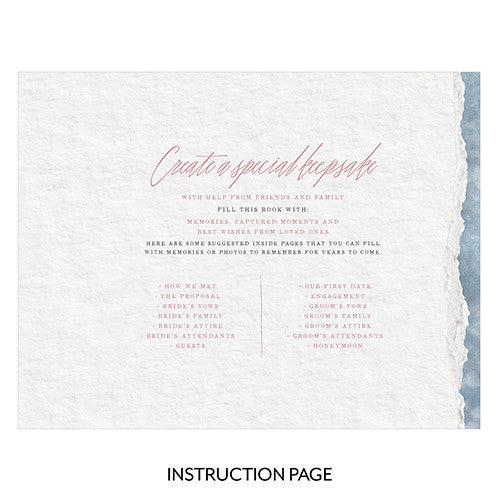 Clear Acrylic Wedding Guest Book - Modern Fairy Tale Etching