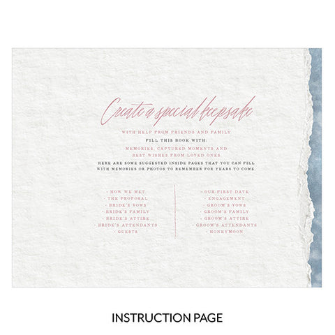Clear Acrylic Wedding Guest Book - Modern Fairy Tale Etching
