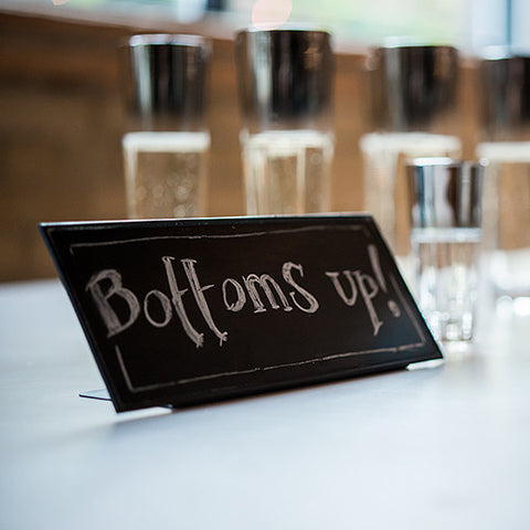 Medium Plain Horizontal Standing Blackboard Sign with Aged Finish