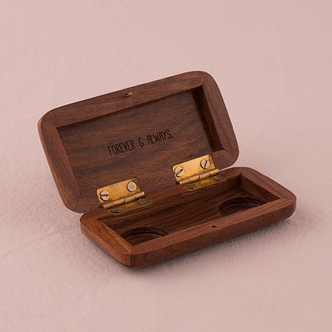 Pocket Size Wooden Wedding Ring Box