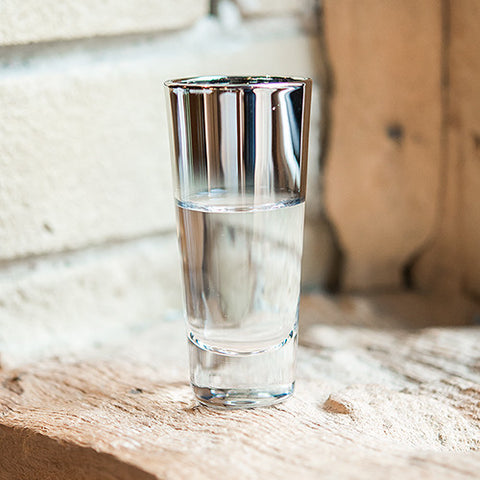 Shot Glass Favour Gift with Silver Ombre Fade Silver