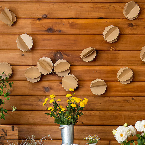 3D Floral Kraft Paper Garland