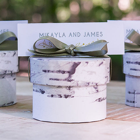 Birch Circular Favor Box