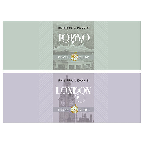 White Favor Boxes with Destination City Names