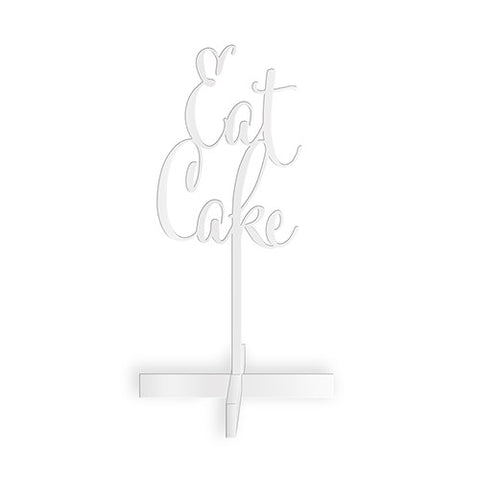 Eat Cake Acrylic Sign - White