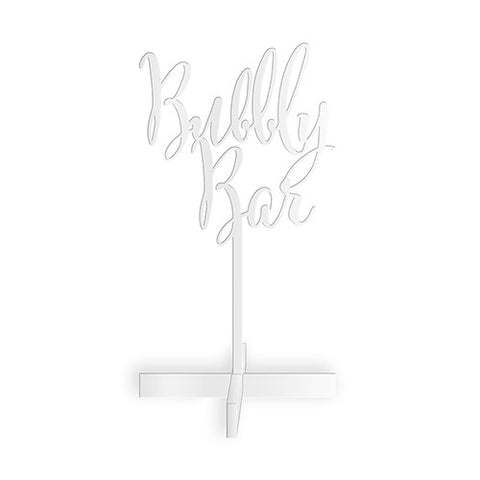Bubbly Bar Acrylic Sign - White