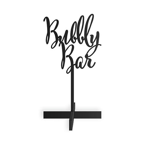 Bubbly Bar Acrylic Sign - Black