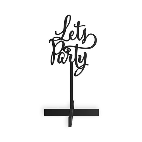 Let's Party Acrylic Sign - Black