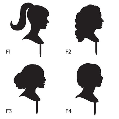 Sweet Silhouettes Acrylic Cake Topper - Black