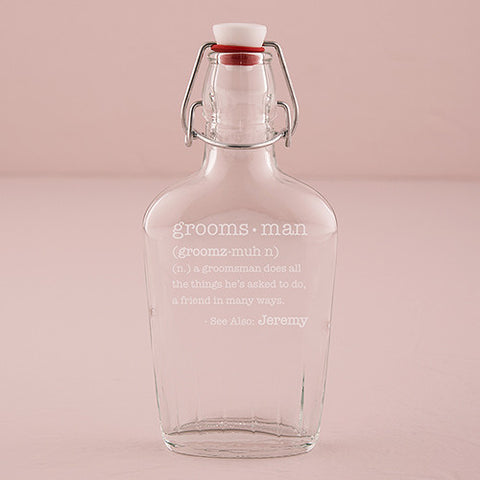 Clear Glass Hip Flask