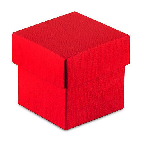 Passion Red Square Favor Box with Lid