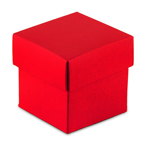 Passion Red Square Favor Box with Lid