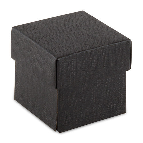 Black Square Favor Box with Lid