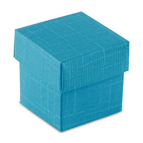 Oasis Blue Square Favor Box with Lid