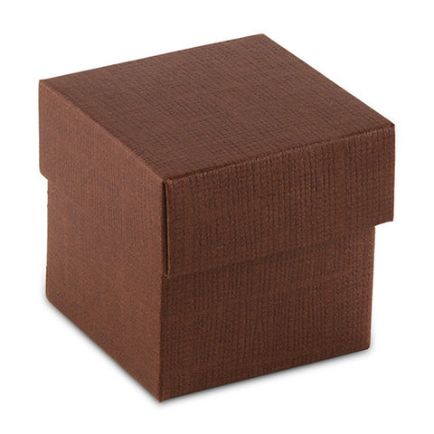 Chocolate Brown Square Favor Box with Lid