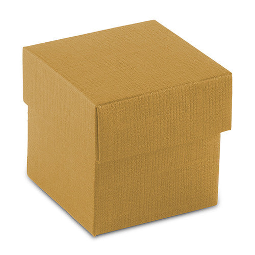 Lustrous Gold Favor Box with Lid